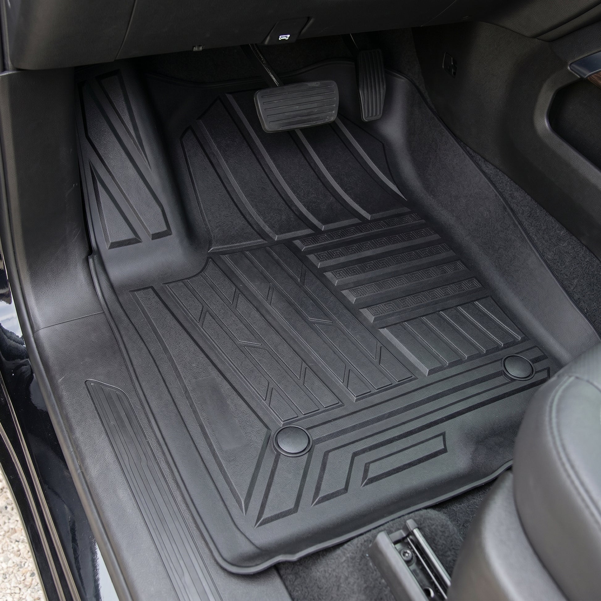 Chevrolet Silverado all-weather TPE floor mats with storage by TUFFR