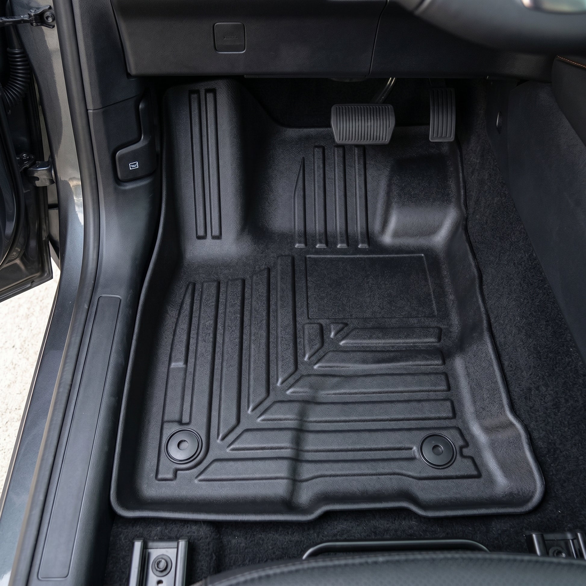 Ford Bronco Sport all-weather TPE floor mats front and rear set by TUFFR