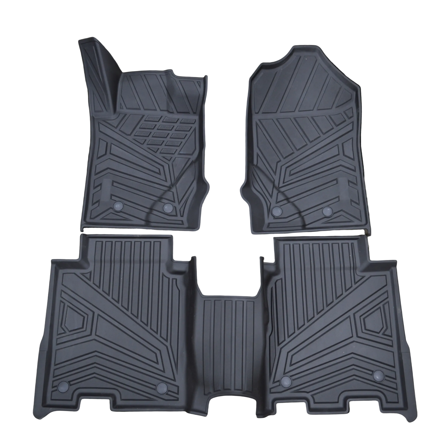 Ford Bronco heavy-duty waterproof TPE floor mats front and rear set by TUFFR