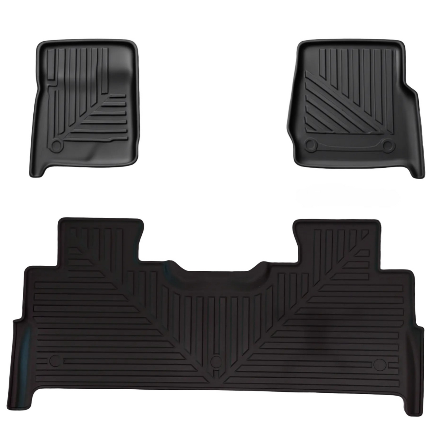 GMC Sierra all-weather TPE floor mats with under-seat storage by TUFFR