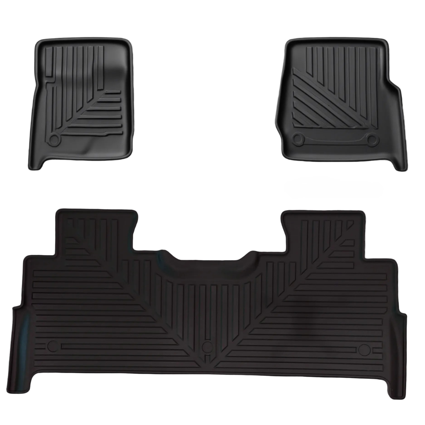 GMC Sierra all-weather TPE floor mats with under-seat storage by TUFFR